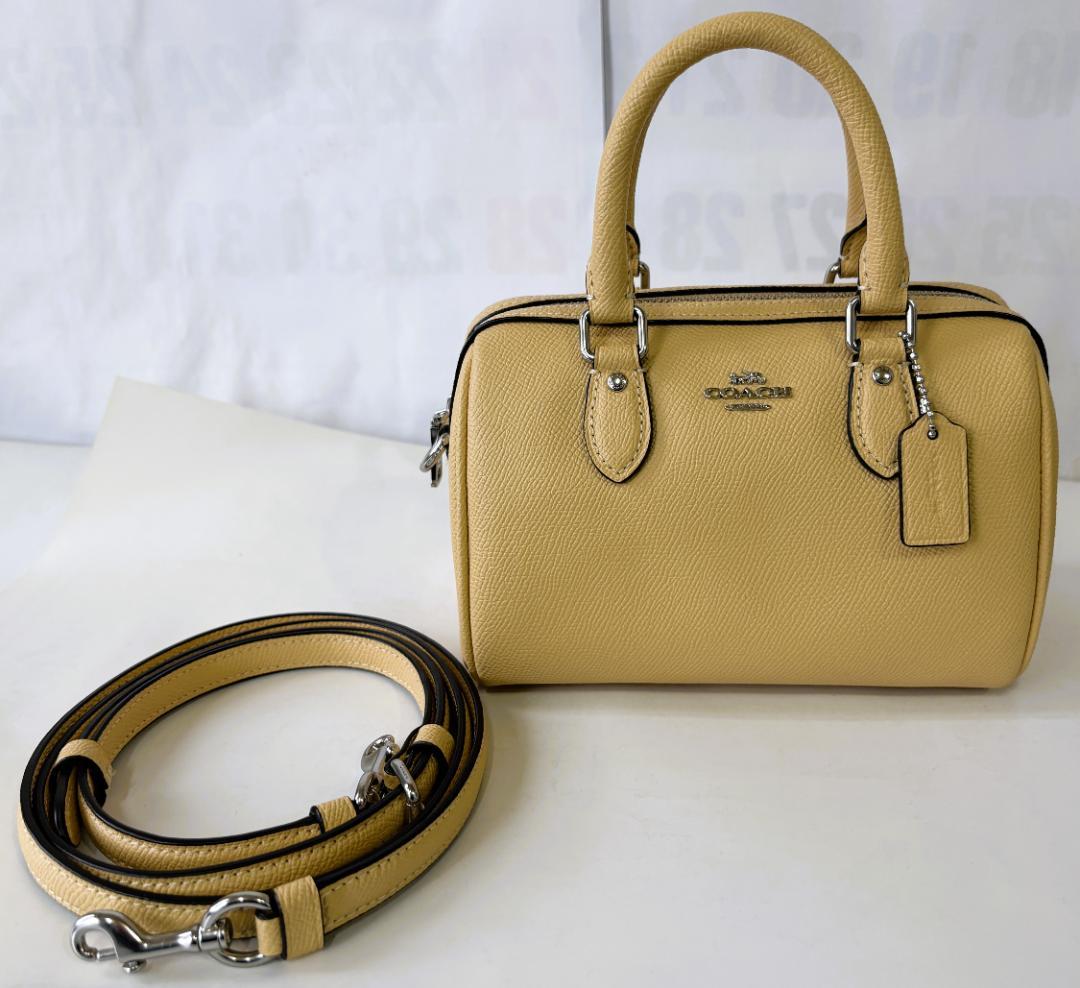 ほぼ未使用　コーチ ミニ ローアン ショルダーバッグ 2way PVC ホワイト