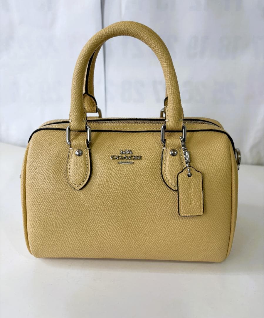 ほぼ未使用　コーチ ミニ ローアン ショルダーバッグ 2way PVC ホワイト