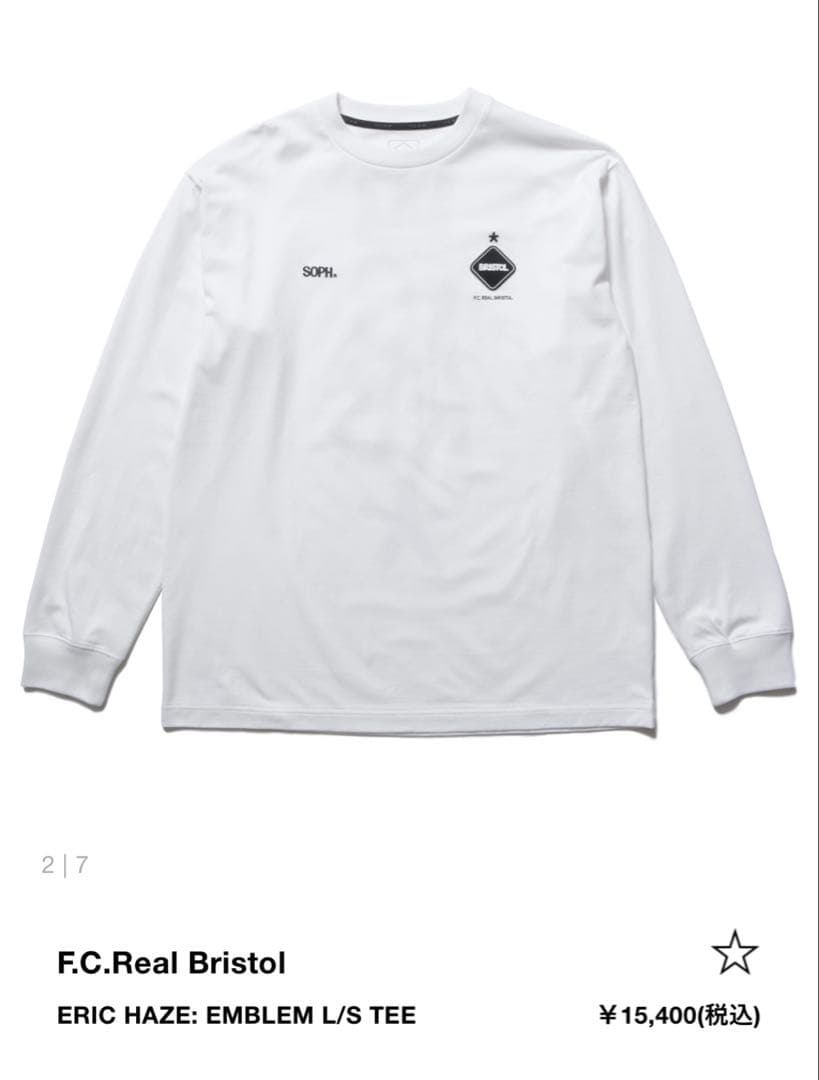 【新品未使用】FCRB × ERIC HAZE: コラボロンT XL ホワイト