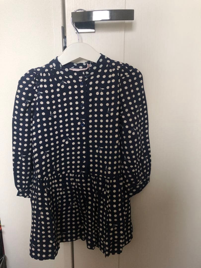 Bonpoint ボンポワンワンピース4A ネイビー