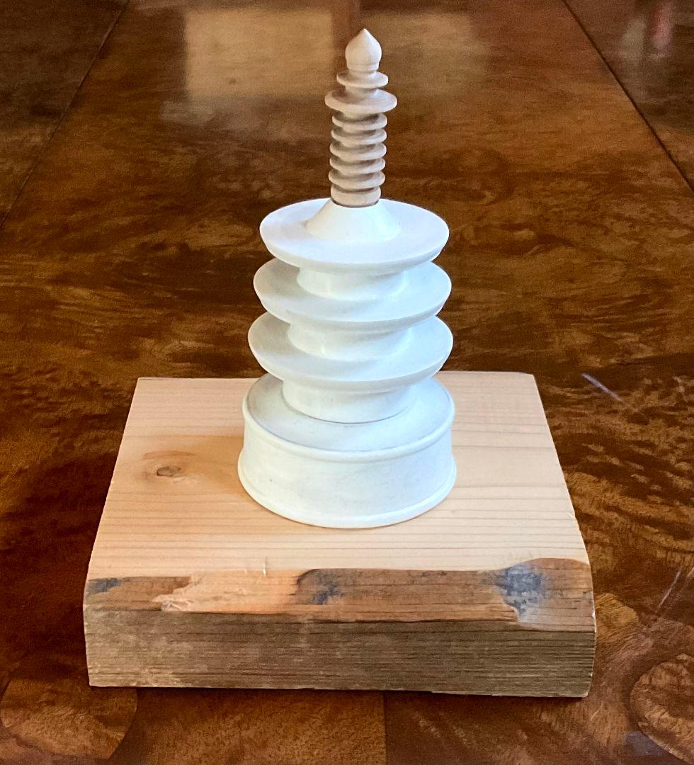 法隆寺古材台　昭和百萬塔　香合　杉村和作　『栄春』　法隆寺大野可圓書付箱　共箱