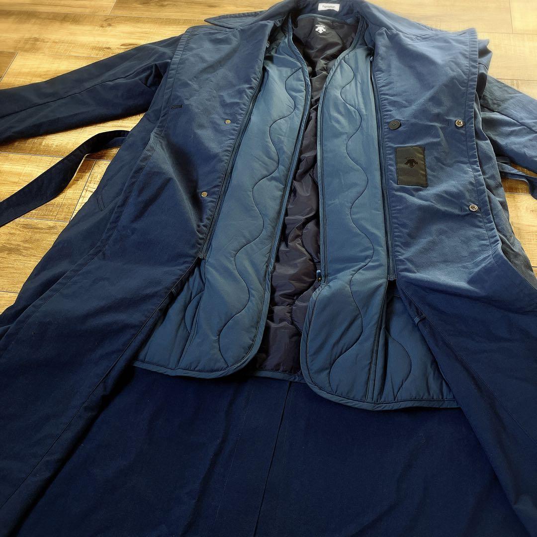 プランテーション × DESCENTE 3WAYロングコート M ネイビー