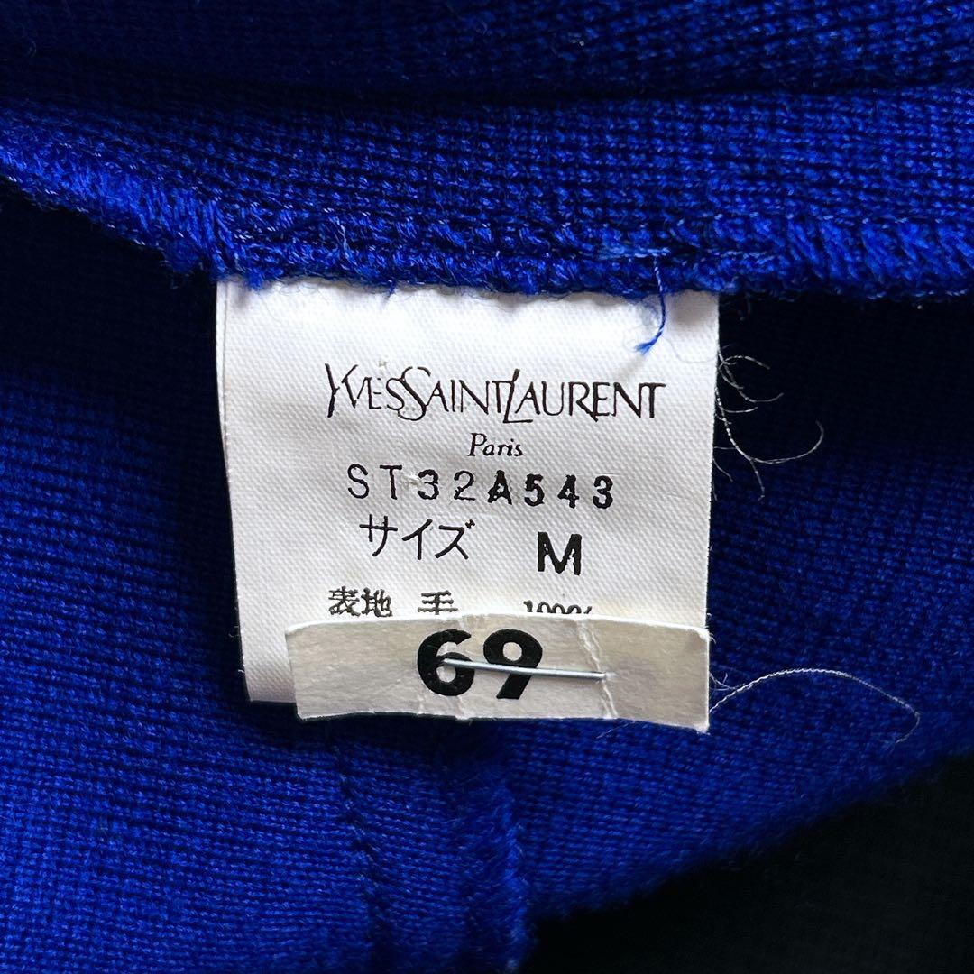 美品/イヴサンローラン　金ボタンバイカラージャケット　ダブル　ウール　M