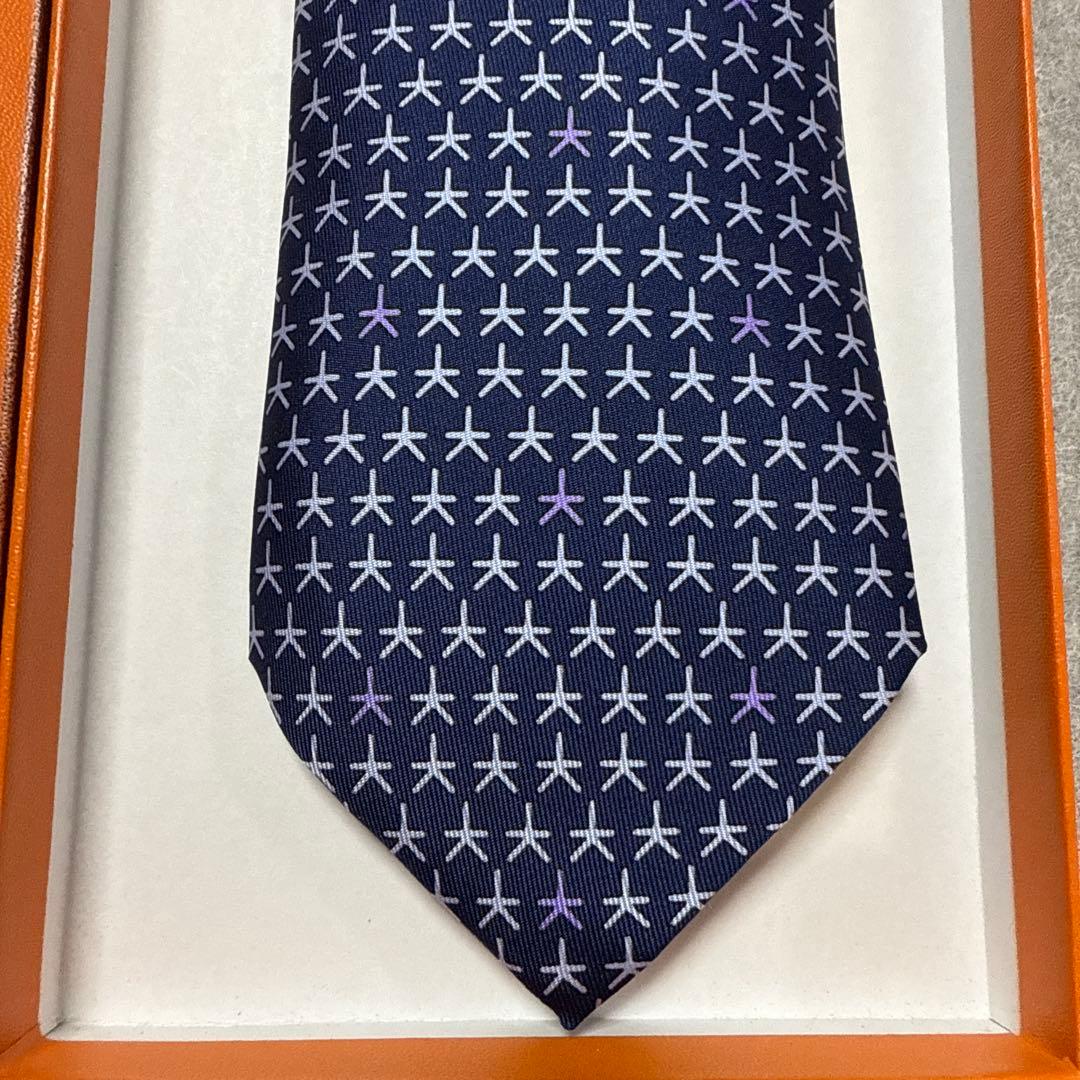 極美品　エルメス　紺ネイビー　シルク　結婚式