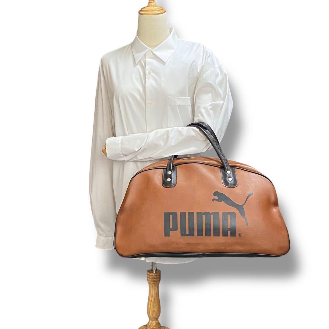 バッグ 90s Vintage Puma Leather Boston Bag
