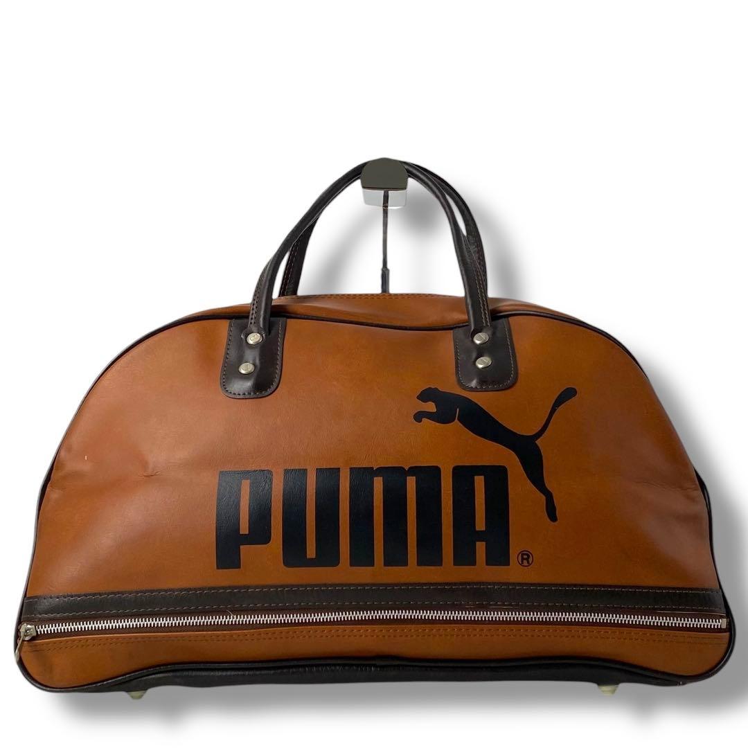 バッグ 90s Vintage Puma Leather Boston Bag