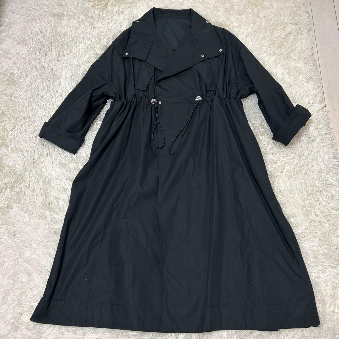 ADAMETROPE'FEMME スタンドカラーロングモッズコート