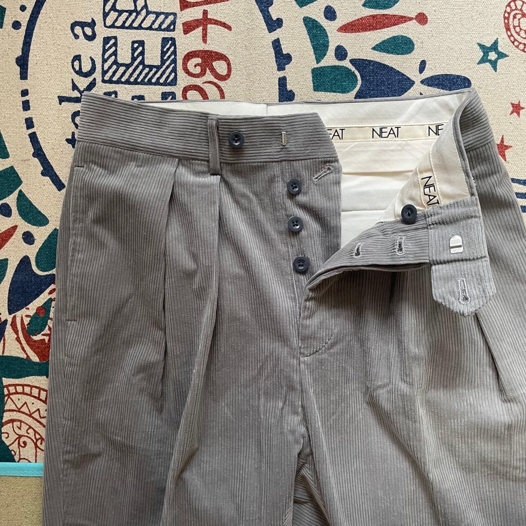 【美品】NEAT コーデュロイ　ワイドテーパード 44