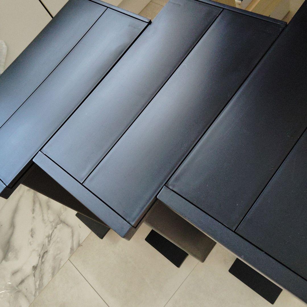 KEYUCA両開きダストボックス　27L 3個セット　黒