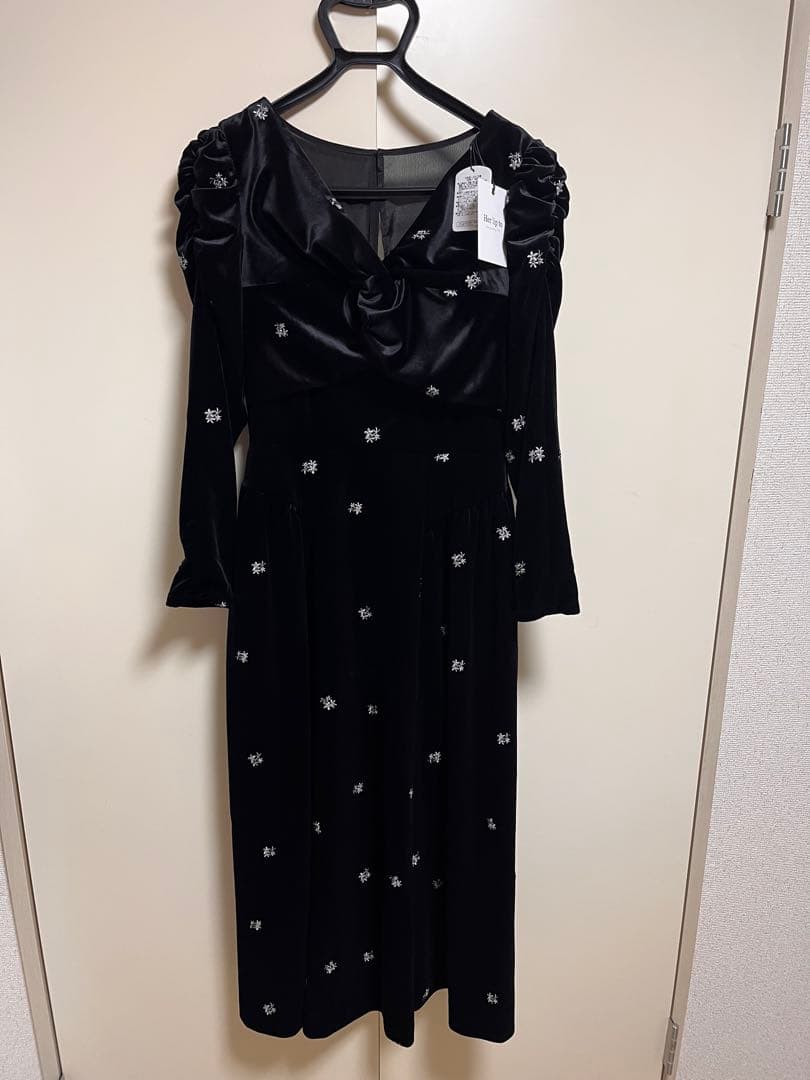 ワンピース Herripto Belmont Floral Velour Dress M