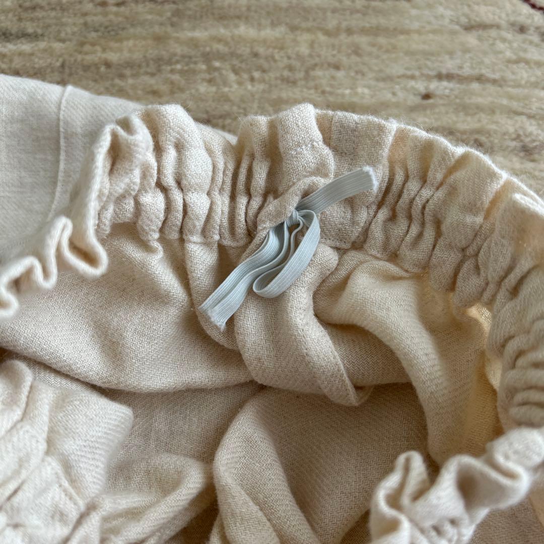 最終価格　ハンドメイド作家さまリネンウールもんぺ　オフホワイト