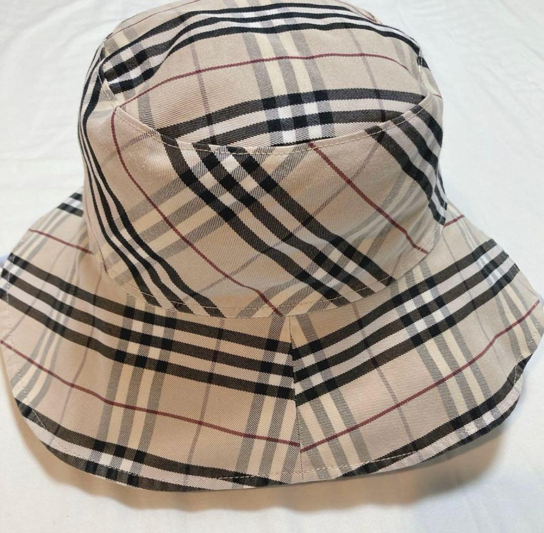 【みさ　美品】バーバリー　バケットハット　帽子 ノバチェック