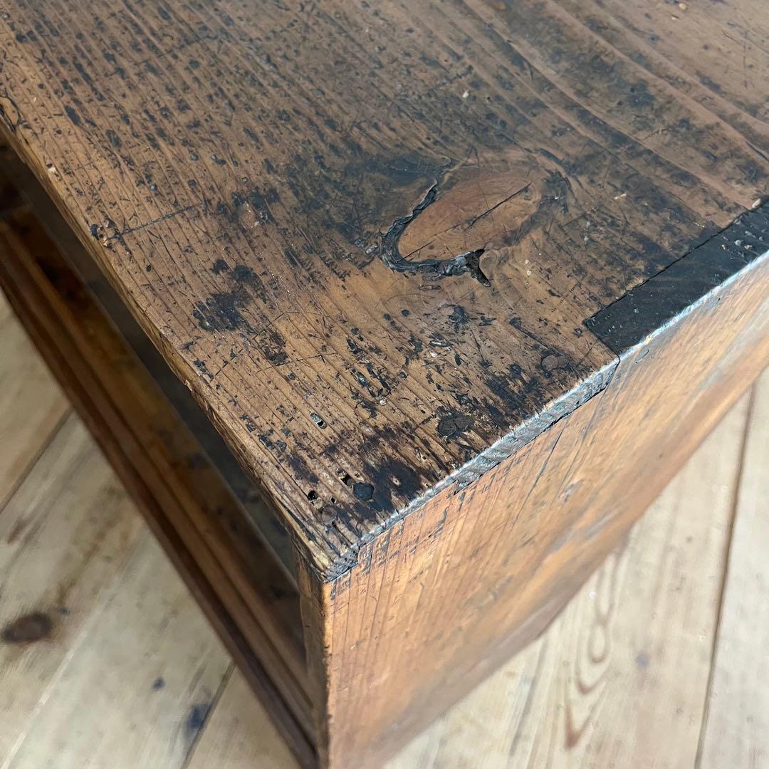 アンティーク オープンラック チェスト 食器棚 本棚 無垢材