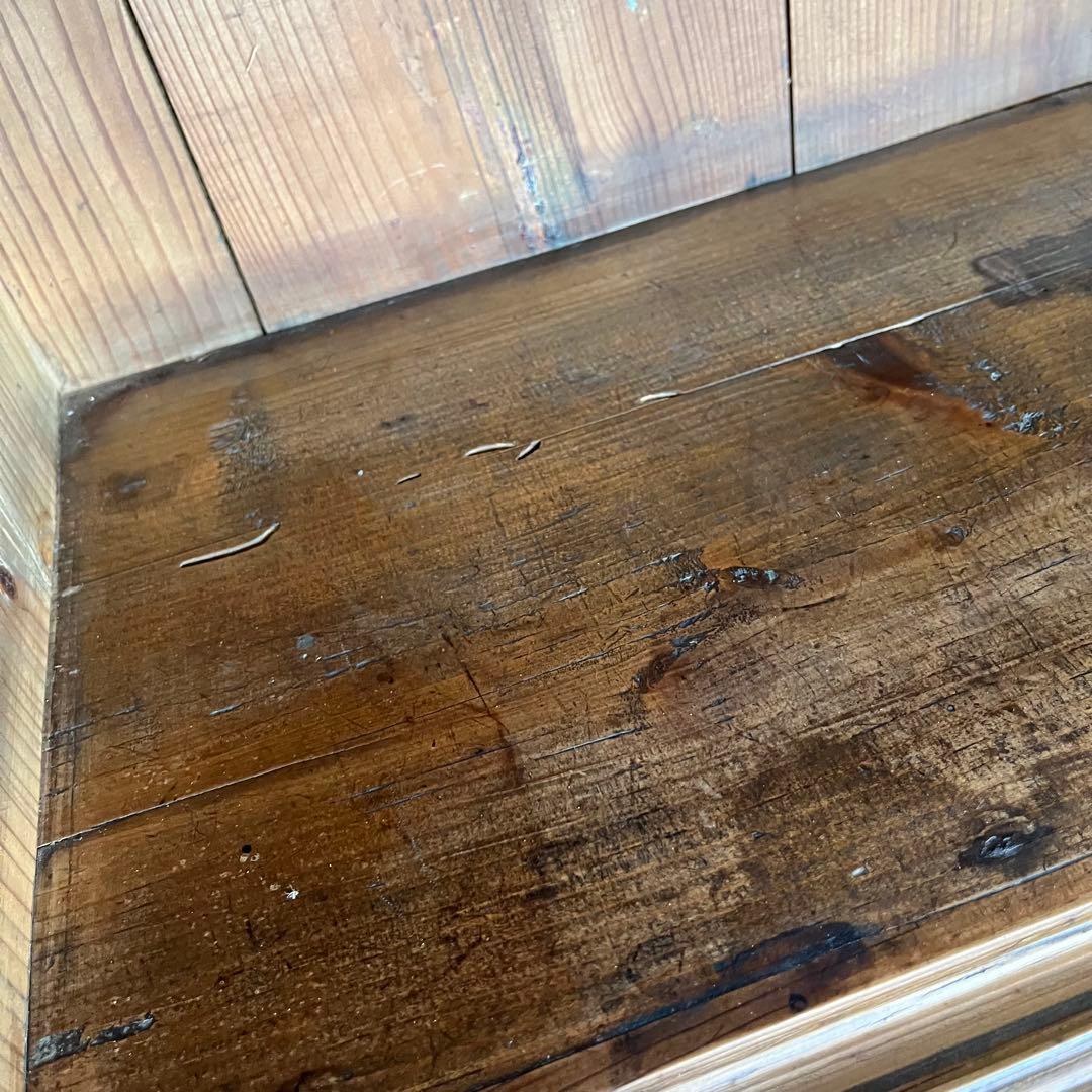 アンティーク オープンラック チェスト 食器棚 本棚 無垢材