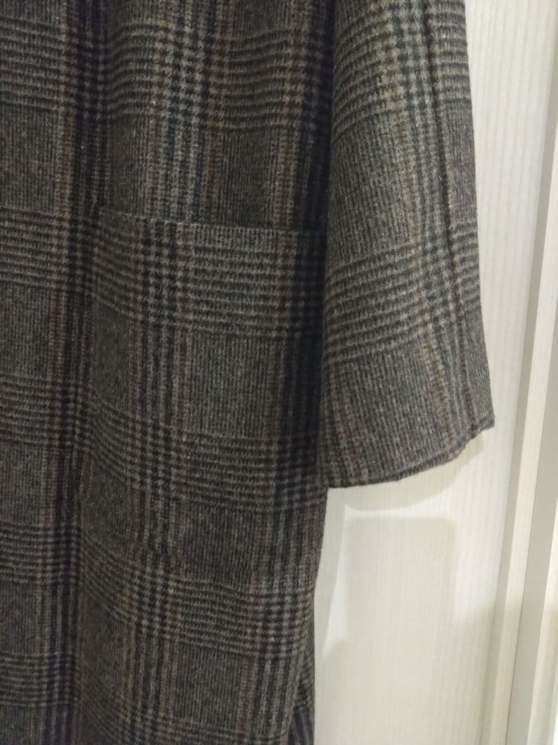 Le Melange チェック柄ロングコート