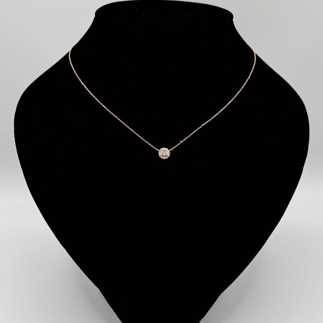 【新品同様】 ヴァンドーム青山 K18 ダイヤ0.22ct グレース ネックレス