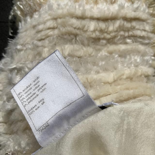 CHANEL ツイード フリンジ付き ミルキーミニスカート