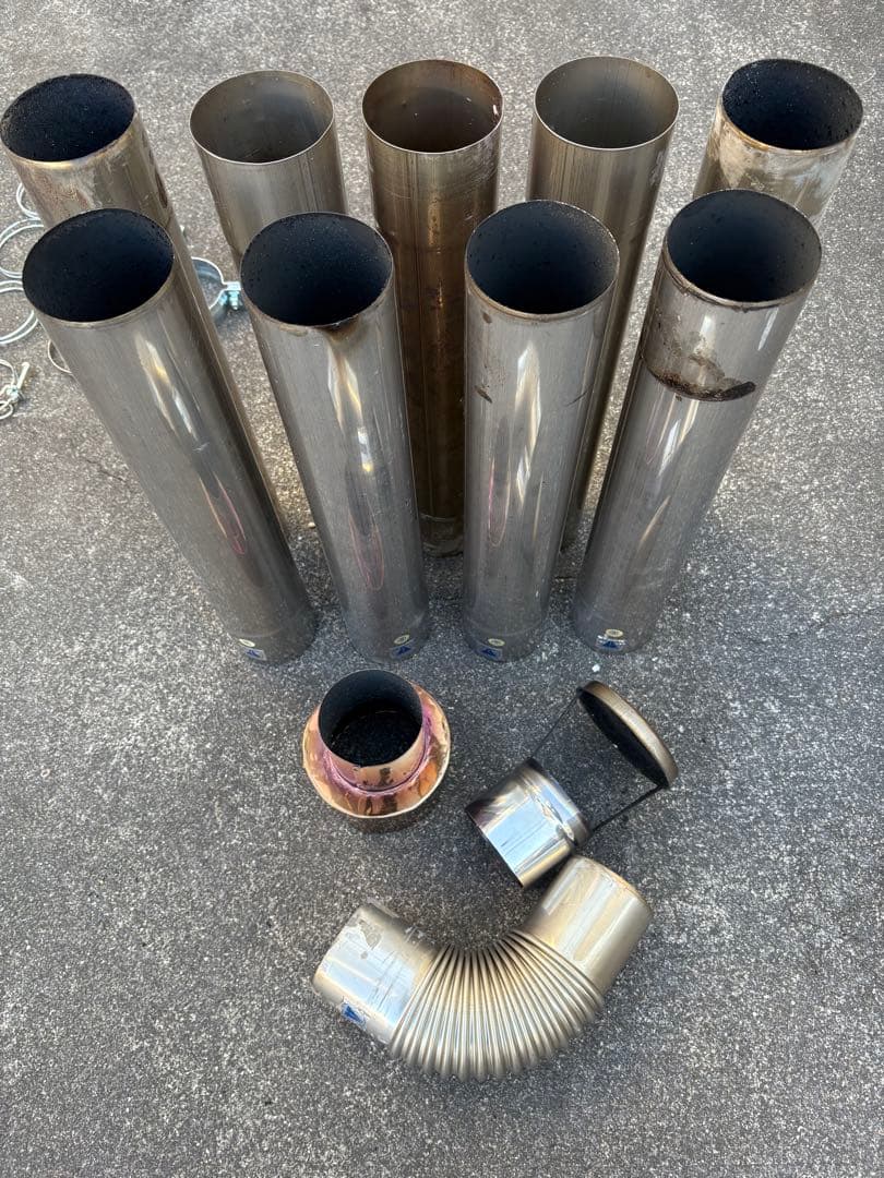 新保製作所3面窓付き薪ストーブFIRESIDE 煙突横出しオプションセット