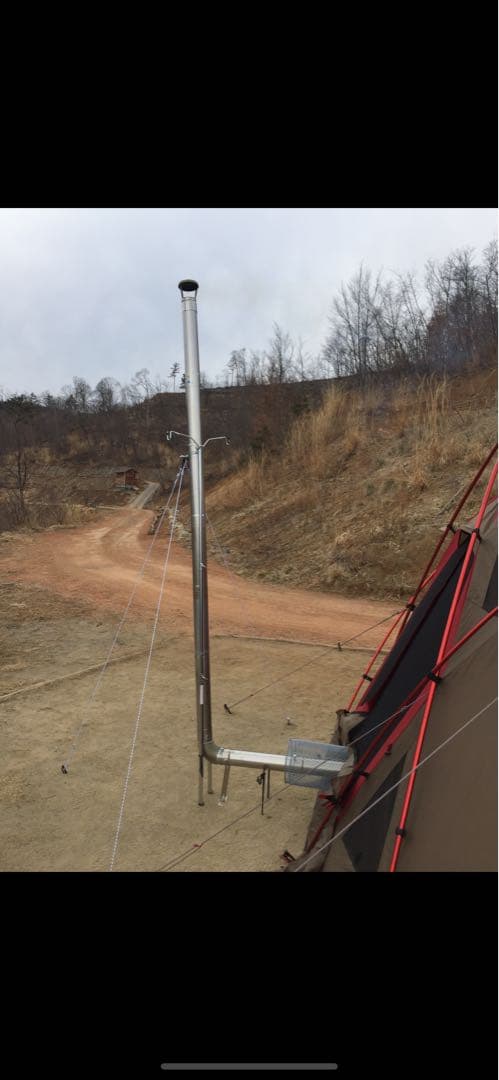 新保製作所3面窓付き薪ストーブFIRESIDE 煙突横出しオプションセット