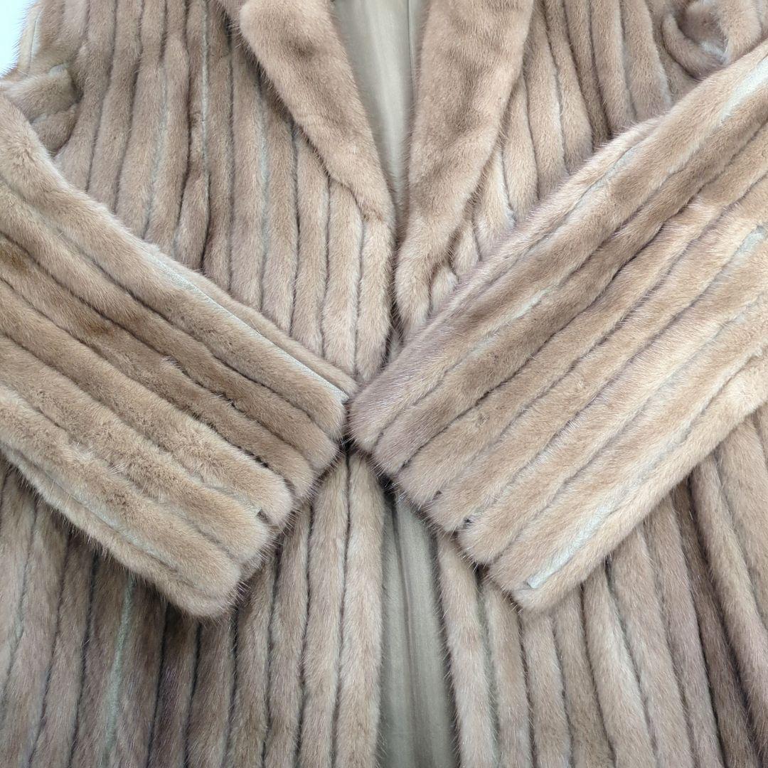 SAGA MINK サガミンク 金サガ 毛皮 ベージュ 毛皮コート 高級品 美品