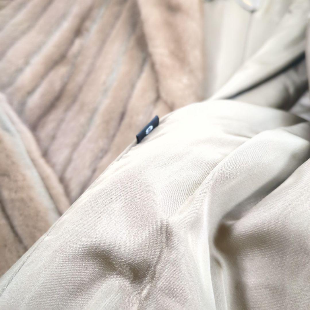 SAGA MINK サガミンク 金サガ 毛皮 ベージュ 毛皮コート 高級品 美品