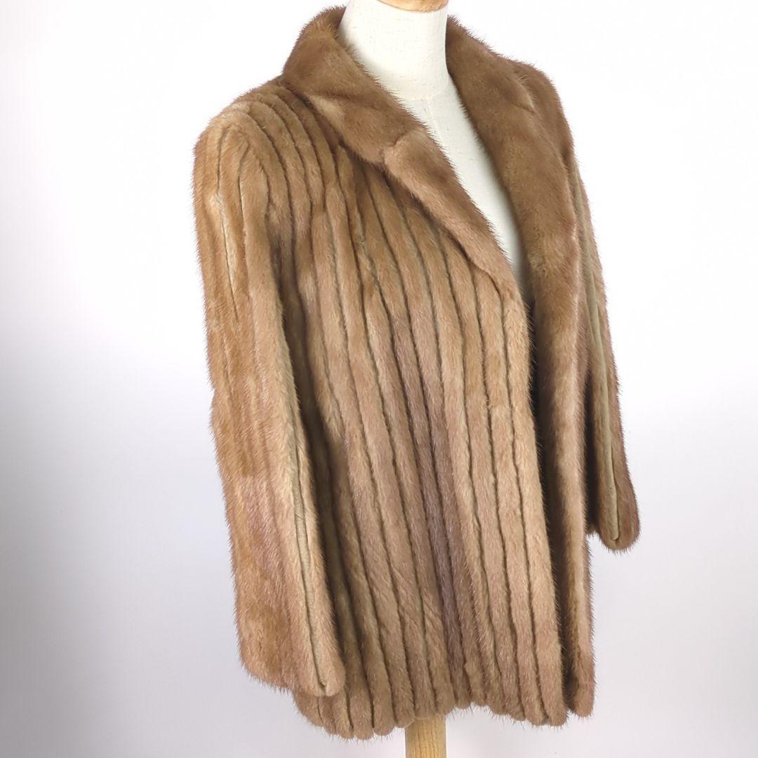 SAGA MINK サガミンク 金サガ 毛皮 ベージュ 毛皮コート 高級品 美品