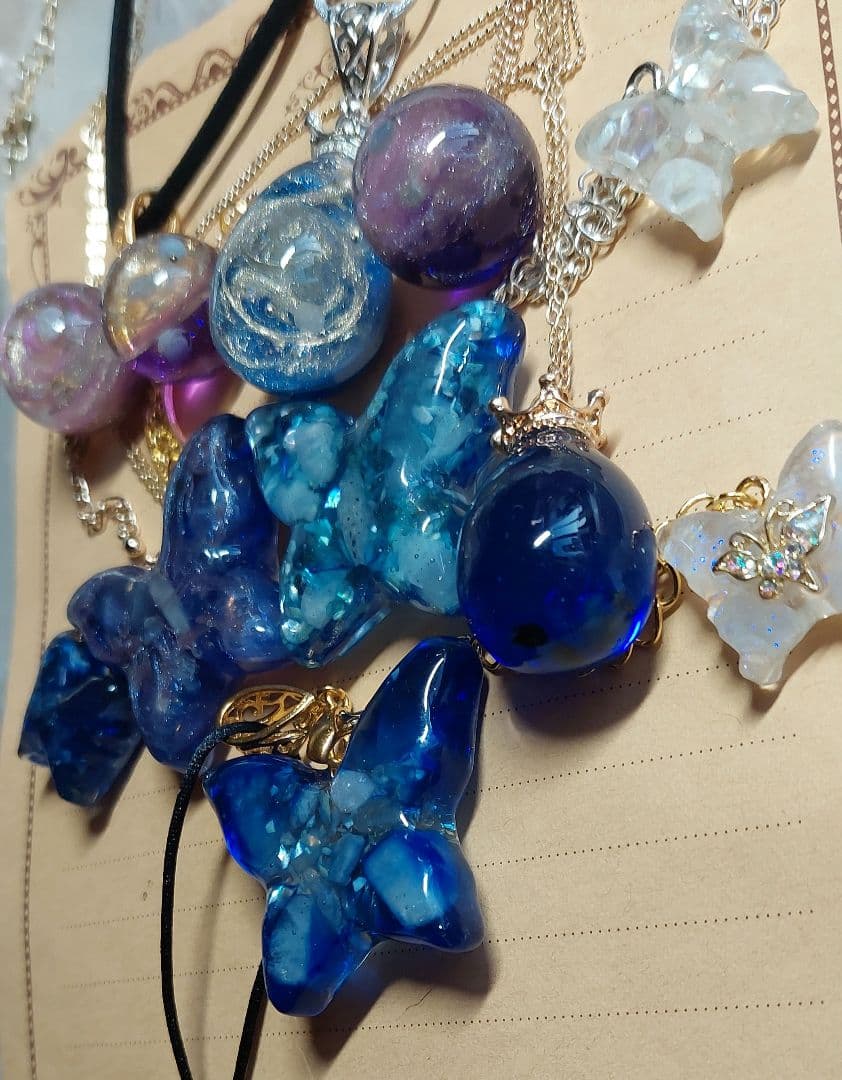 オーダー　まろりん　ハンドメイド　ブッタナッツアレンジ　レジンアクセサリー