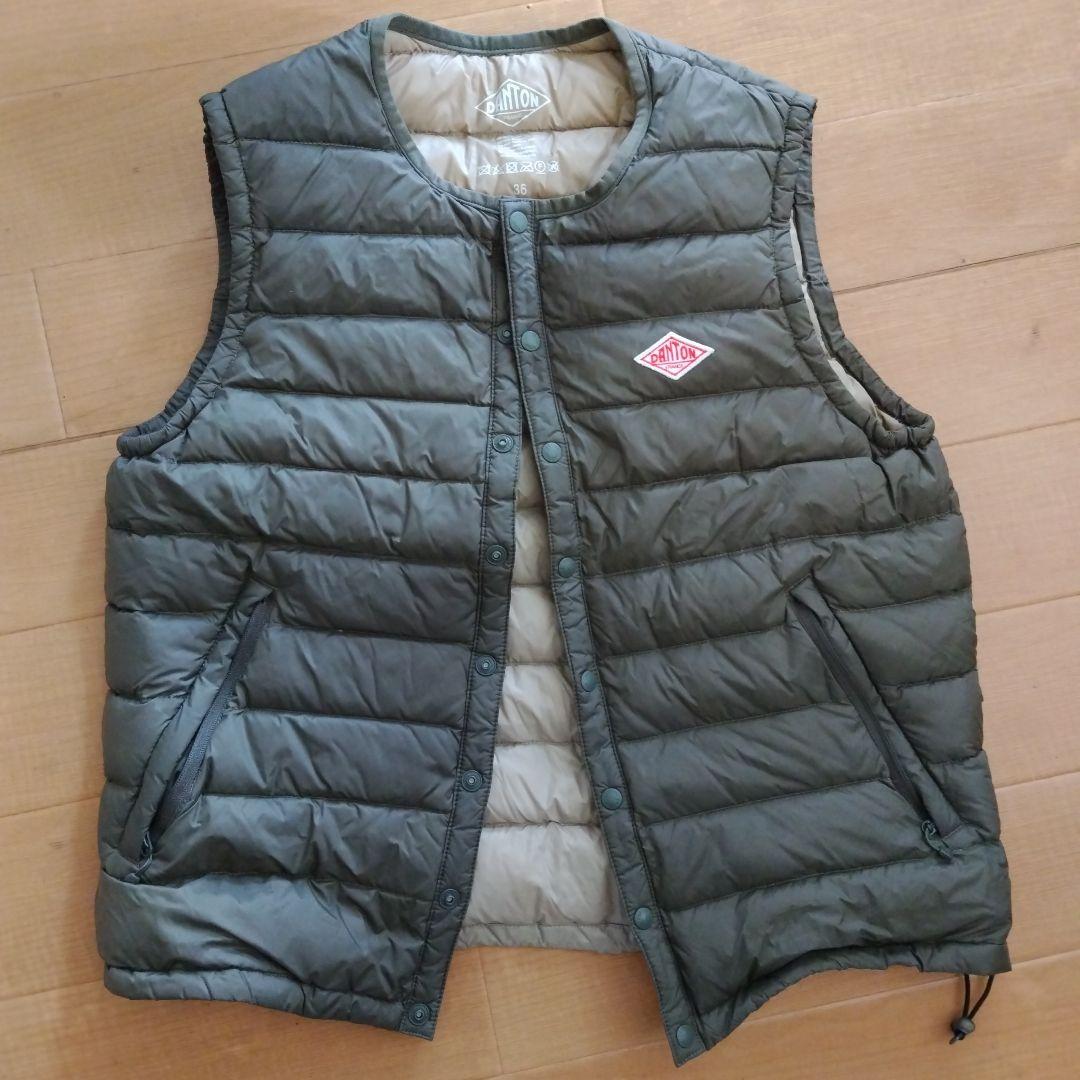 DANTON　 ダントン　カーキ　インナーダウンベスト 36