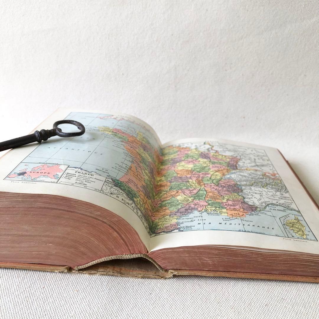 1924年版　タンポポの装丁が可愛いフランスの大百科事典　ヴィンテージ