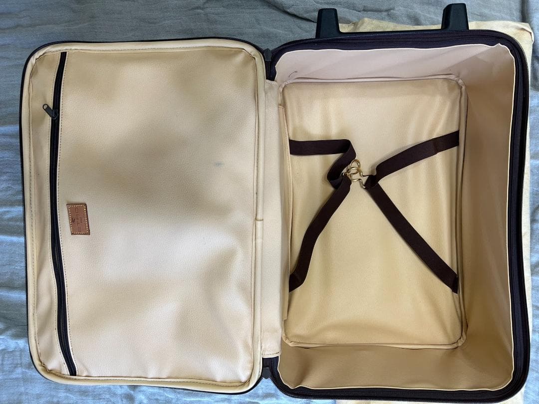 ETRO ブラウンレザーキャリーケース