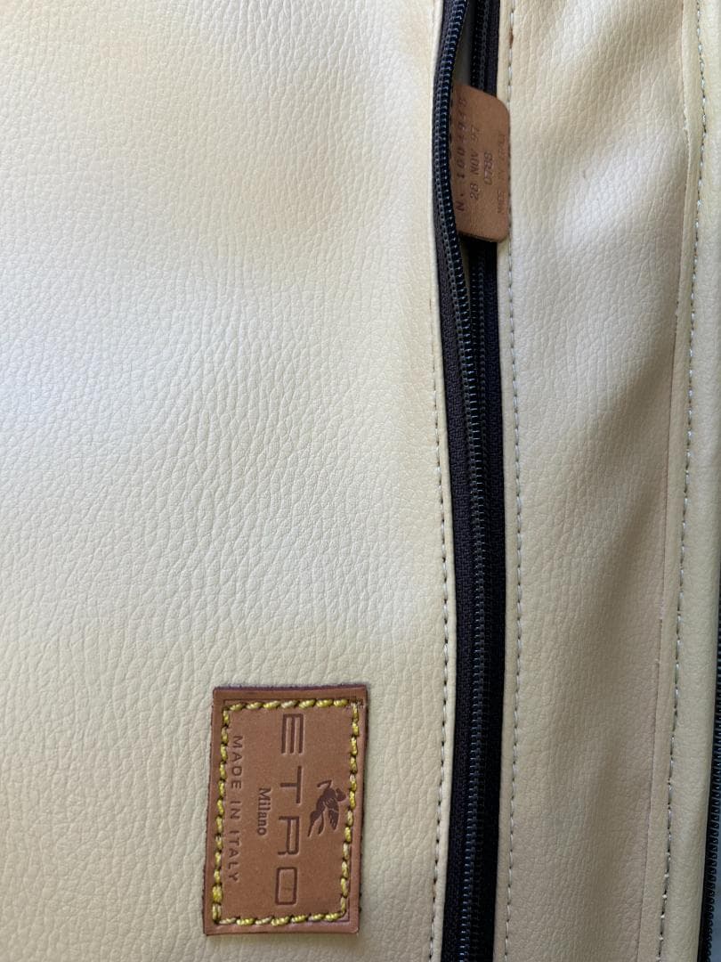 ETRO ブラウンレザーキャリーケース