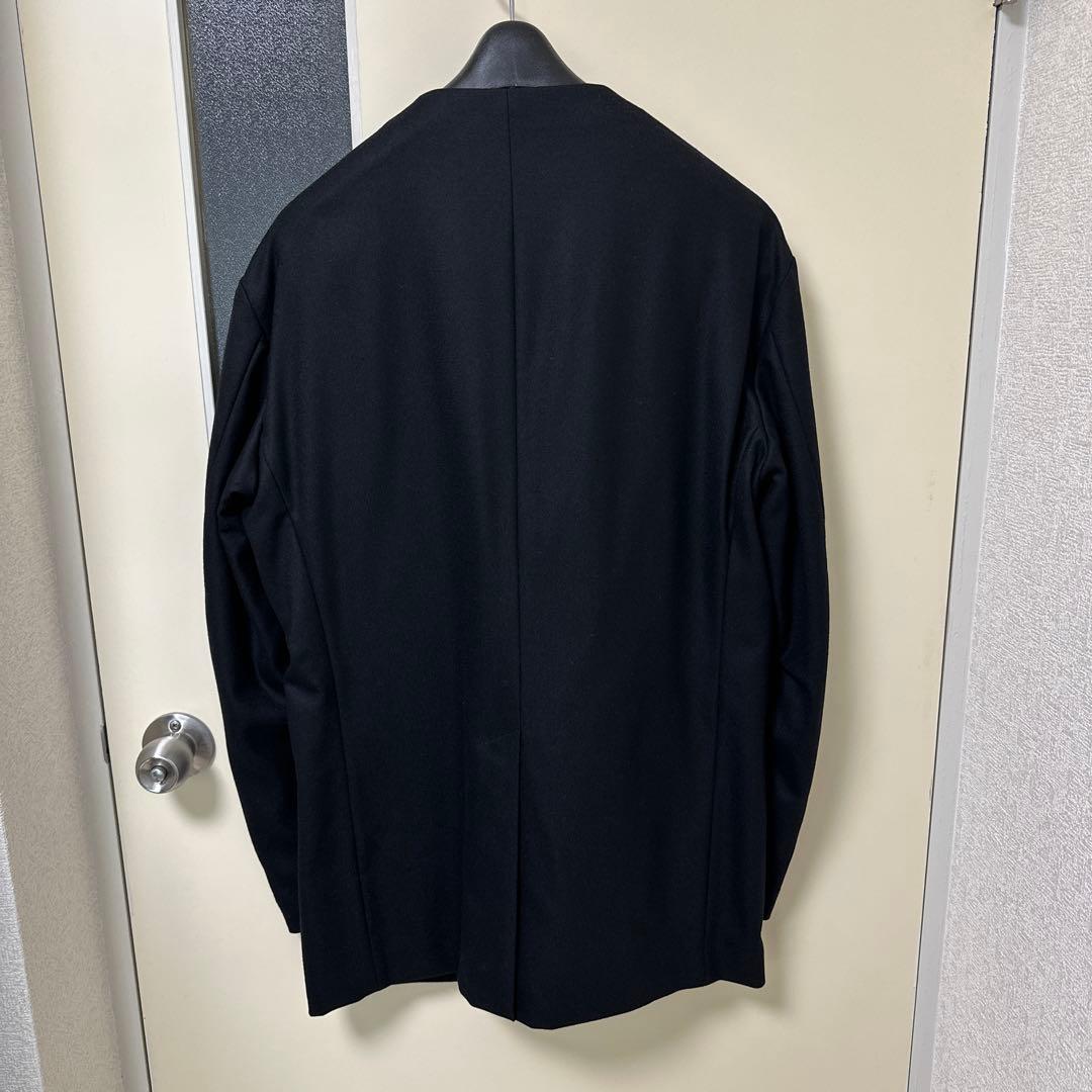 MBハイエンド尾州ウール クラシックノーカラージャケット Mサイズ 黒 新品