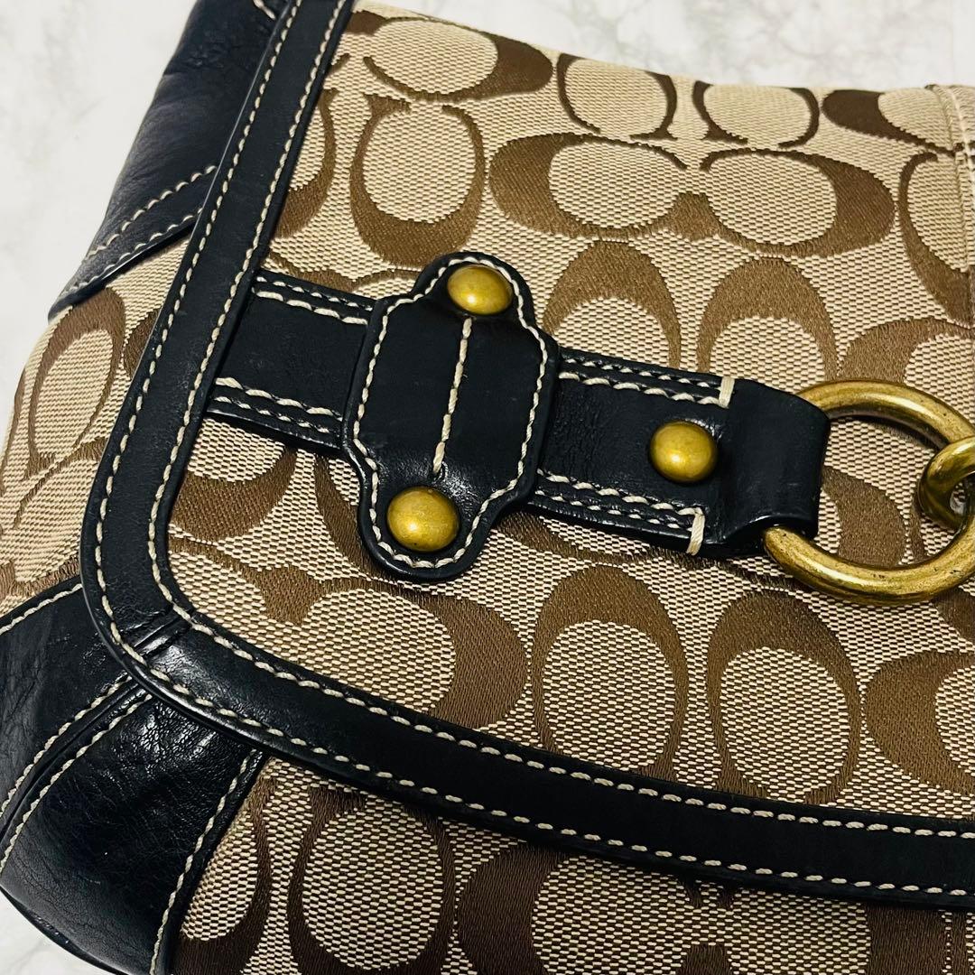 美品　COACH コーチ　レガシー　シグネチャー　ワンショルダー Y2K