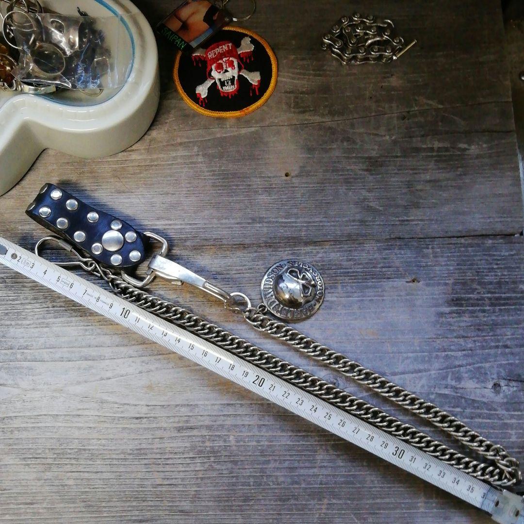 ビンテージ　ハーレー　ウォレットチェーン　財布　スタッズ　アメリカ製