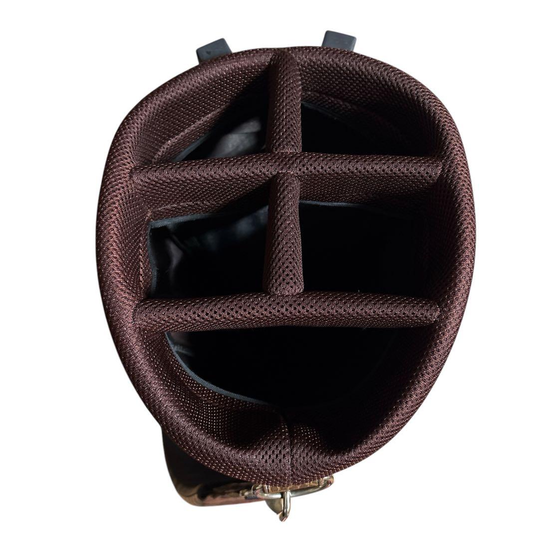 HALY RUID スタンドキャディバッグ ゴルフバッグ ブラウンクロコダイル調