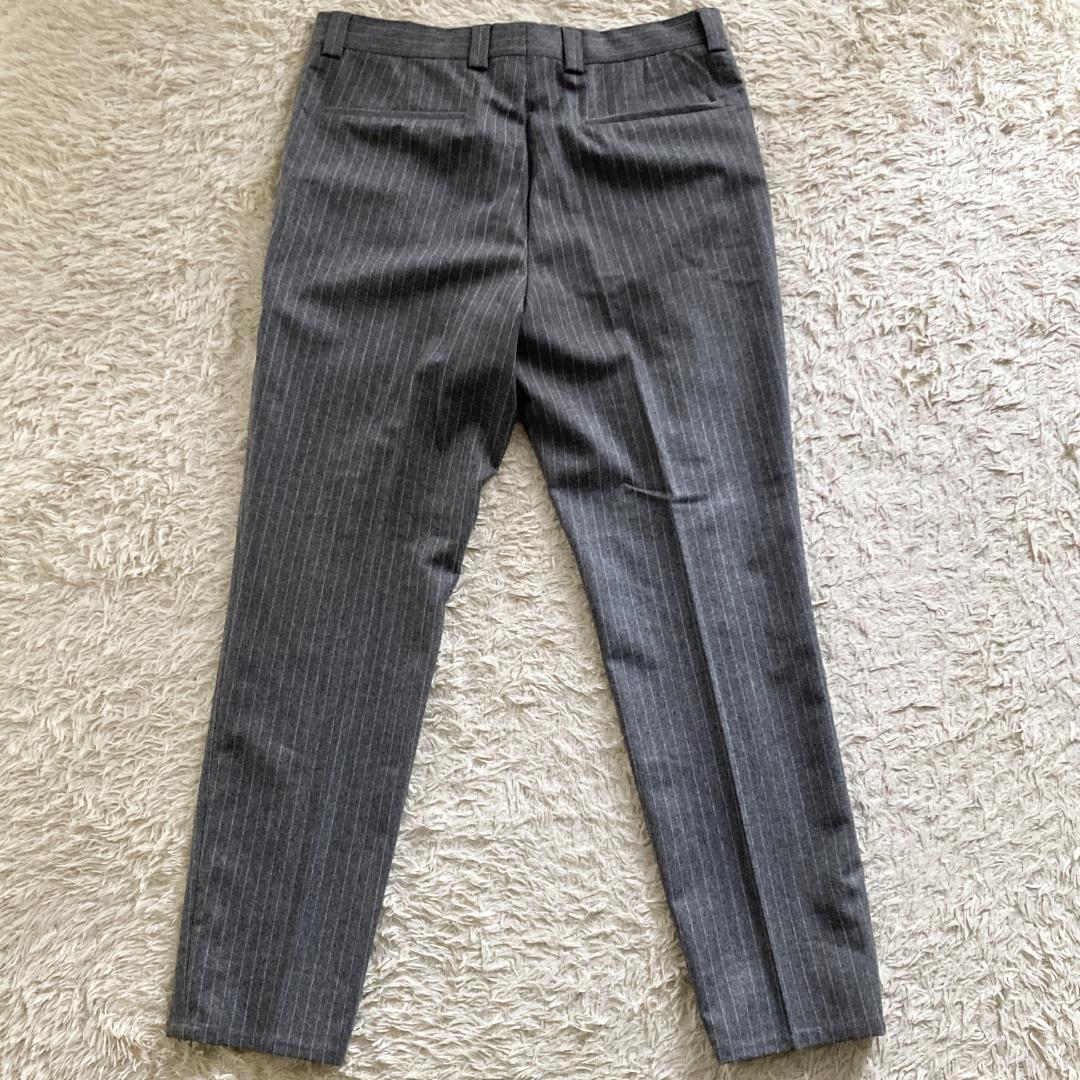 ブルネロクチネリ　パンツ　46　ストライプ　グレー　LEISURE FIT