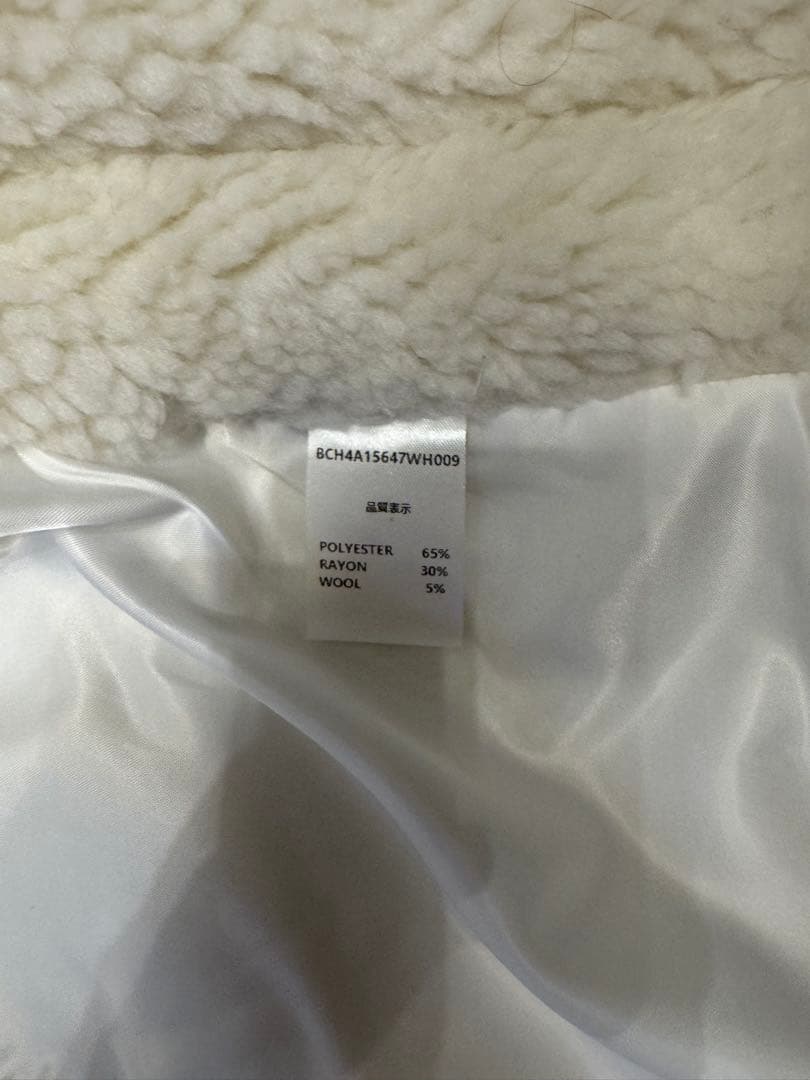 【梅ちゃん】birthdaybashボアコートホワイトポンチョ