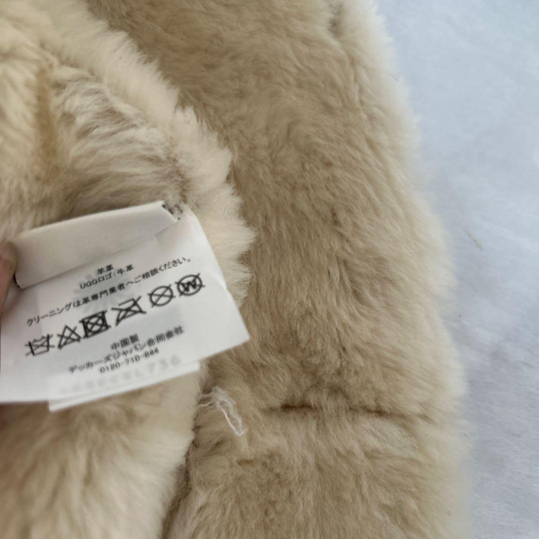 美品★UGG　ムートンハット帽子アグ　バケハ　シープスキンチェスナット