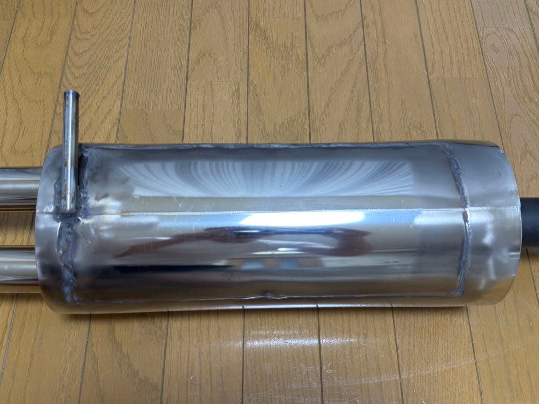 空タイコ加工済み ワンオフ用42.7φデュアルマフラー 丸タイコ ステンレス