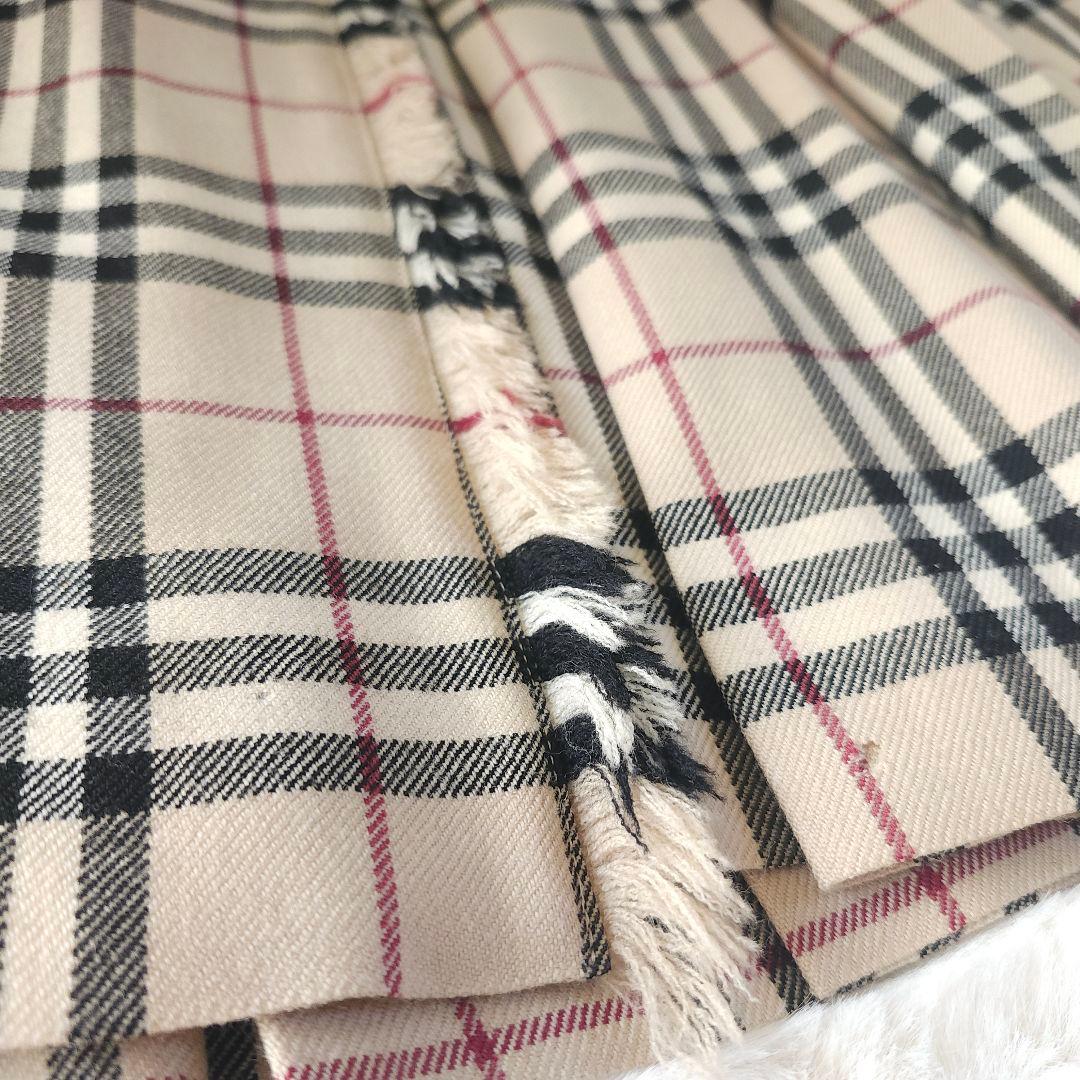 BURBERRY LONDON ベルト付きノバチェック柄 プリーツラップスカート