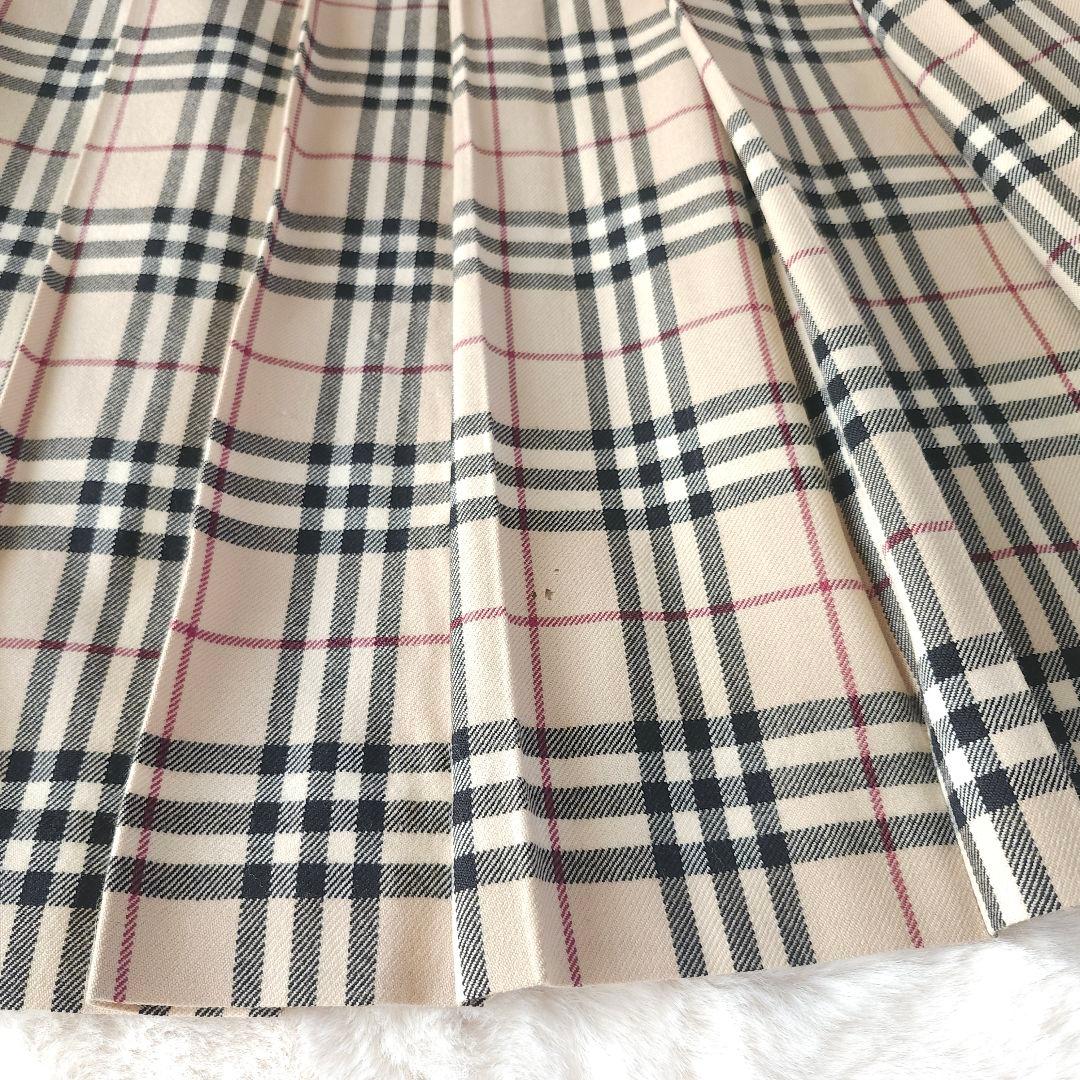 BURBERRY LONDON ベルト付きノバチェック柄 プリーツラップスカート
