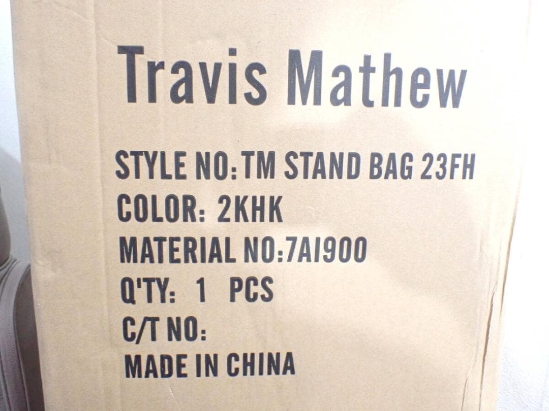 新品 TravisMathew キャディバッグ 7AI900-2KHK-OS