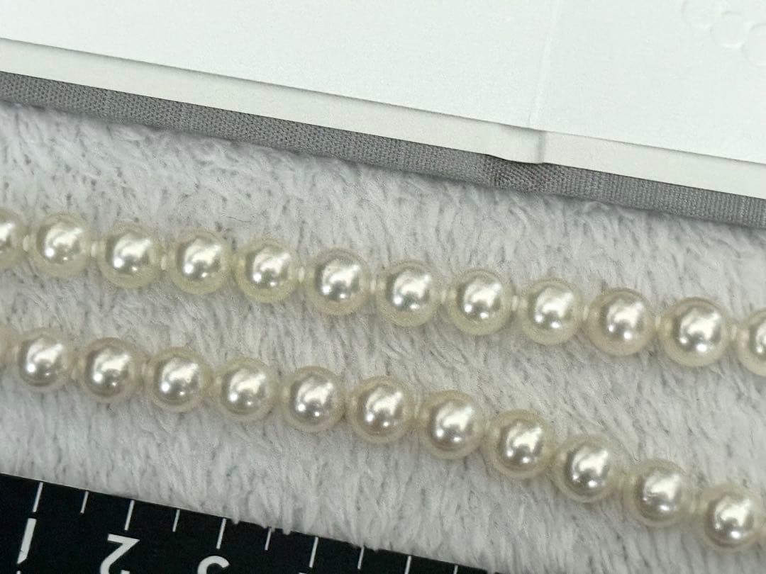 ク*ラ様 厚巻き良質無調色アコヤパールネックレス7-7.5mm鑑別書付