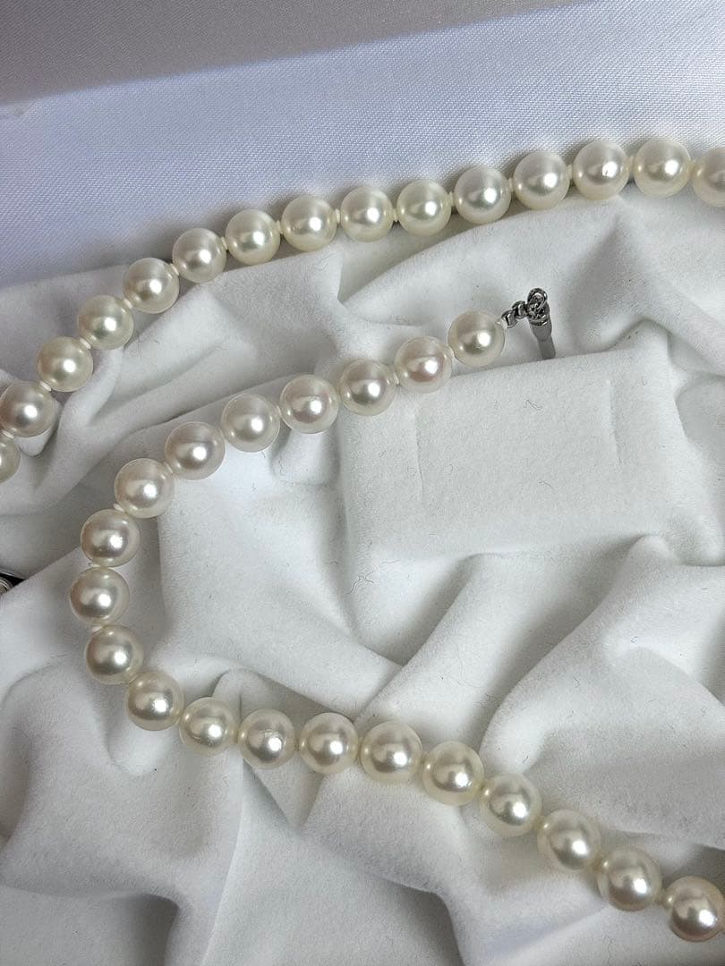 ク*ラ様 厚巻き良質無調色アコヤパールネックレス7-7.5mm鑑別書付