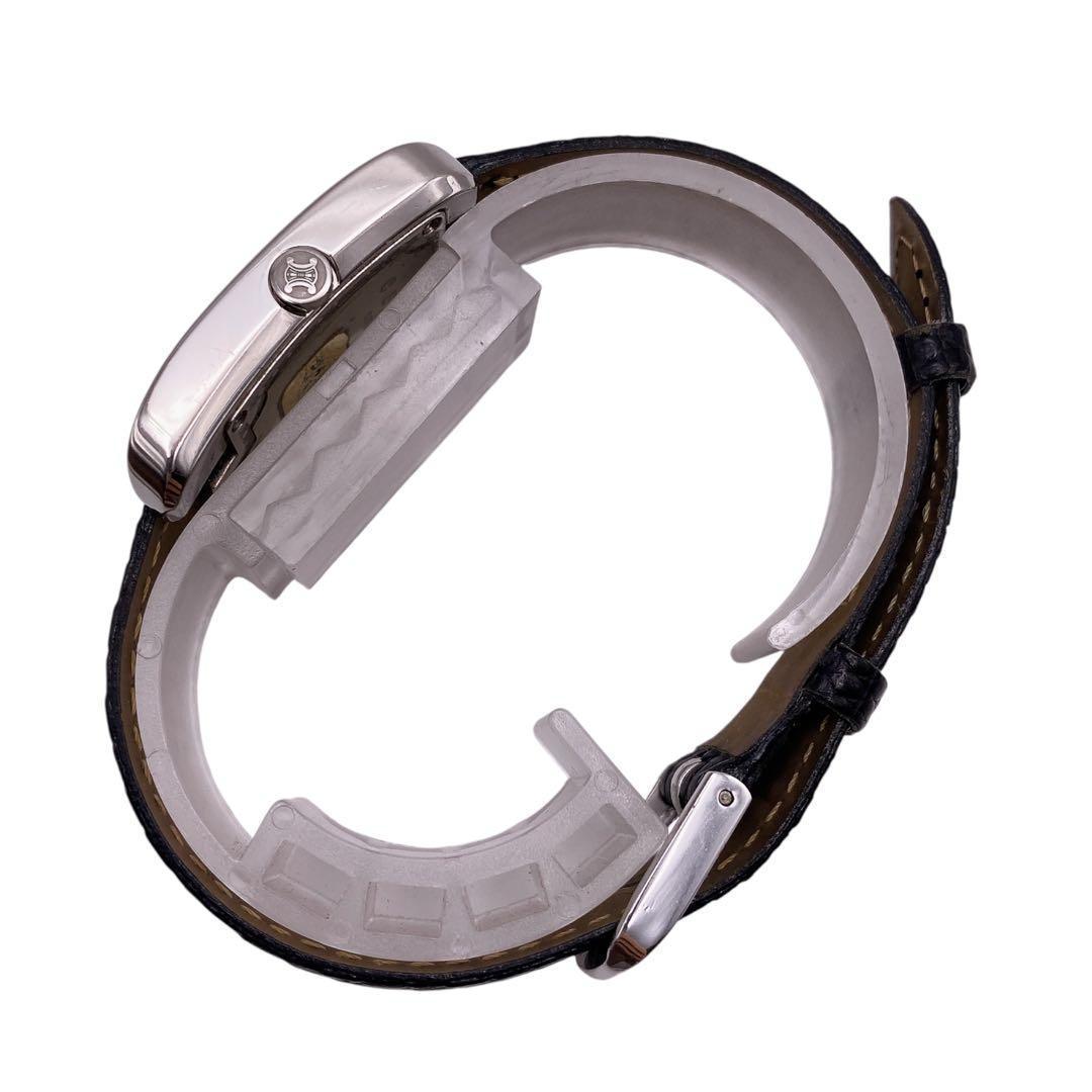 専用 CELINE スクエア デイト シルバー スイス製 腕時計 1305