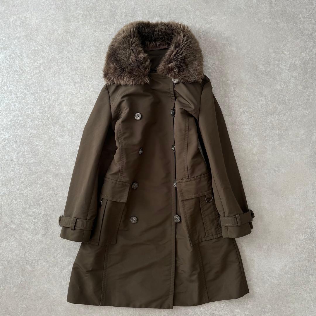 美品 BURBERRY BLUE LABEL トレンチコート ファー ライナー付