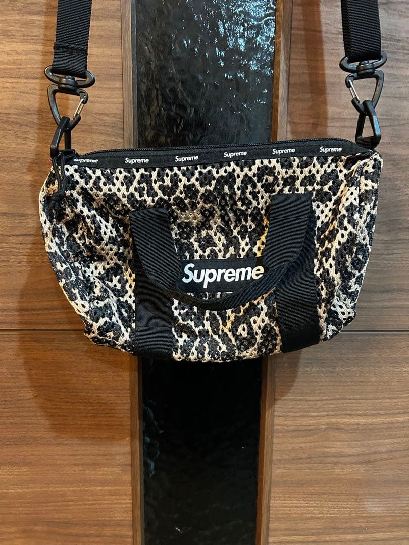 バッグ Supreme Mesh Mini Duffle Bag Leopard