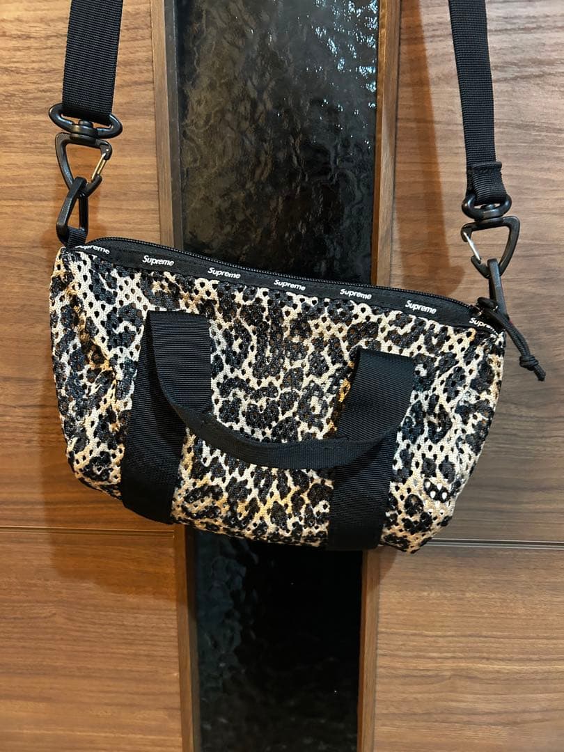 バッグ Supreme Mesh Mini Duffle Bag Leopard