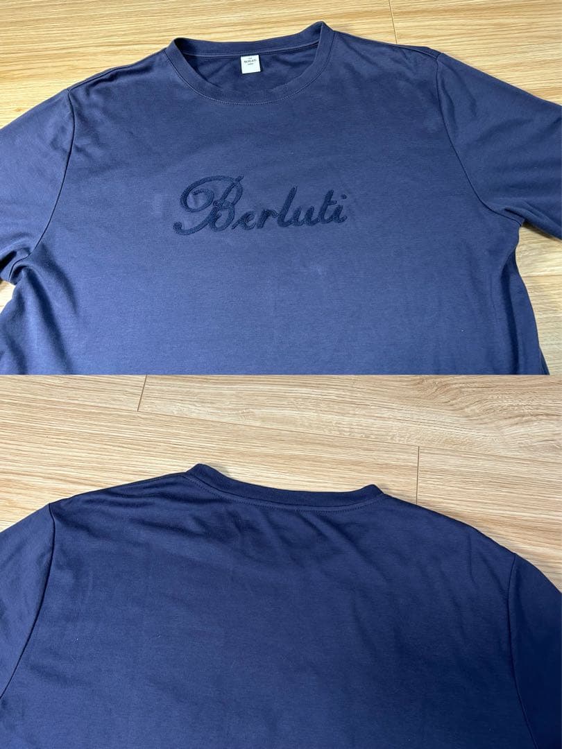 美品　約9.2万円　Berluti ベルルッティ コットン ロゴ刺繍 Tシャツ