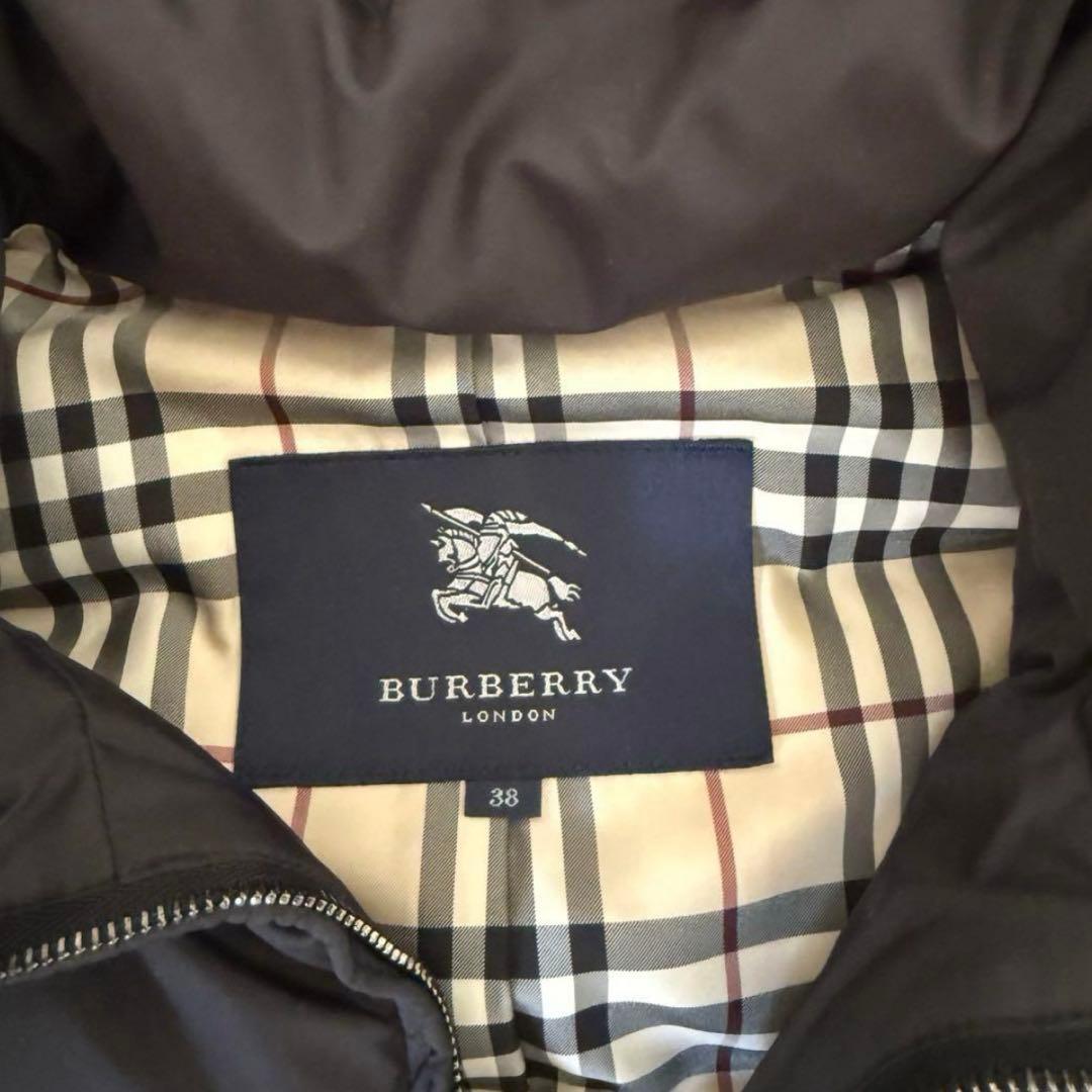 BURBERRY LONDON フォックスファーダウンベスト ブラック 38